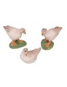Set 3 anatre assortite con base per presepe Mondo Presepi