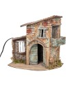 Rustic house with moving fruit basket cm 32x19x33 h