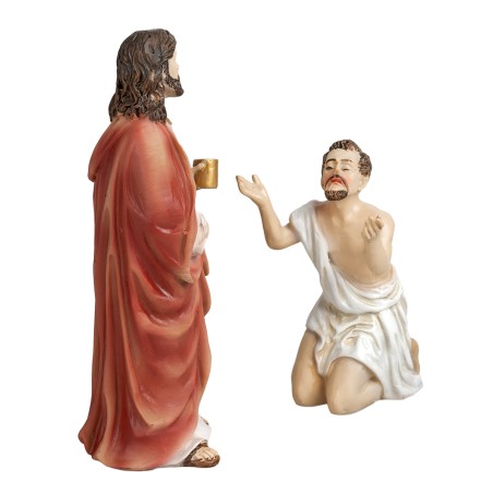 Healing of the blind man 12 cm Easter scene for Mondo Nativity