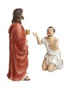 Healing of the blind man 12 cm Easter scene in resin