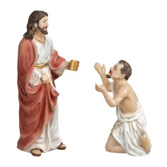 Curación del ciego 12 cm escena pascual para belén Mundo