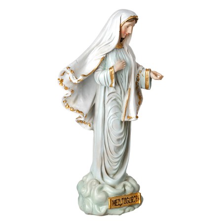Madonna de Medjugorje 20 cm en resina para belén Mondo Presepi