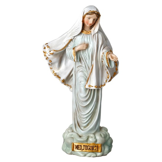 Madonna di Medjugorje 20 cm in resina