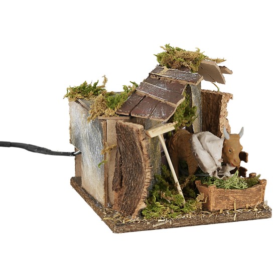 Ox movement eating 15x15x15 for nativity scene Mondo Presepi