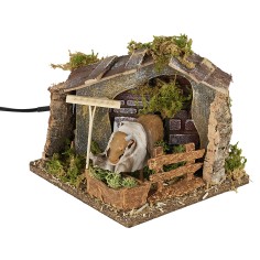 Movimento bue che mangia 15x15x15 per presepe Mondo Presepi