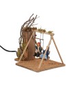 Bimbi sull'altalena serie 15 cm in movimento per presepe Mondo