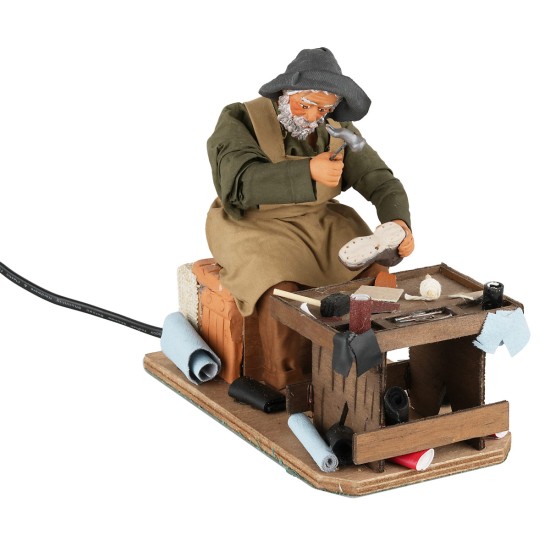 Double movement cobbler series 24 cm for Mondo nativity scene