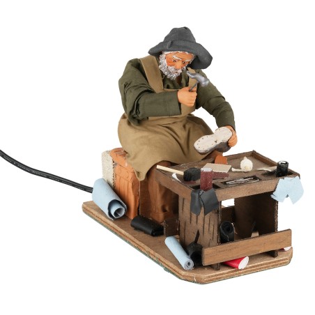 Double movement cobbler series 24 cm for Mondo nativity scene