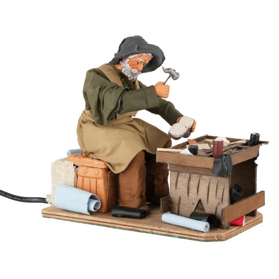 Double movement cobbler series 24 cm for Mondo nativity scene