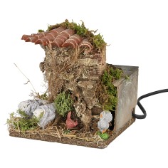 Pecore doppio movimento 15x15x15 h per presepe Mondo Presepi