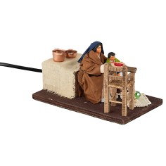 Mother feeding the child on the move series 12 cm for nativity scene 2