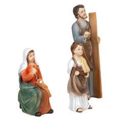 Famiglia di Nazareth 12 cm resina per presepe Mondo Presepi 2