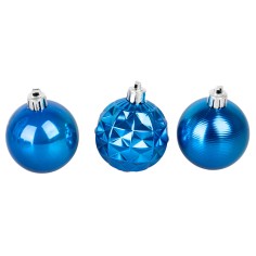 Set 12 palline blu ø 6 cm per albero di Natale per presepe 2