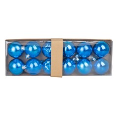 Set 12 palline blu ø 6 cm per albero di Natale per presepe