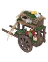 Wooden cart with fruits and vegetables cm 16x5.5x13 h
