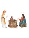 Gesù e la samaritana al pozzo 12 cm resina per presepe Mondo