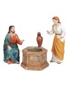 Gesù e la samaritana al pozzo 12 cm resina