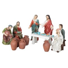 Conjunto de bodas de Caná 12 cm en resina 12 piezas