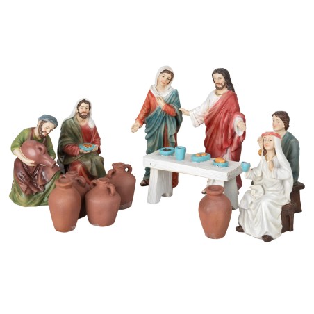 Set nozze di Cana 12 cm in resina 12 pz