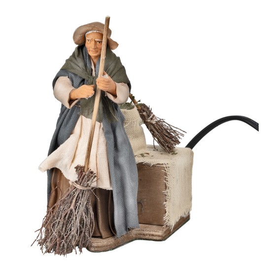 Woman sweeping series 14 cm in motion for Mondo nativity scene