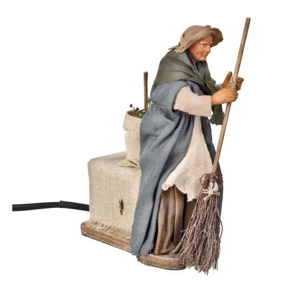 Woman sweeping series 14 cm in motion for Mondo nativity scene