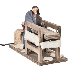 Cardador trabajando serie 12 cm en movimiento para pesebre Mundo