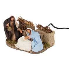 Natività che gioca con Gesù bambino serie 12 cm in movimento 2