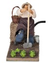 Uomo che zappa serie 12 cm in movimento per presepe Mondo