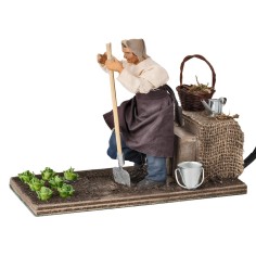 Man hoeing series 12 cm in motion for Mondo Nativity scene 2