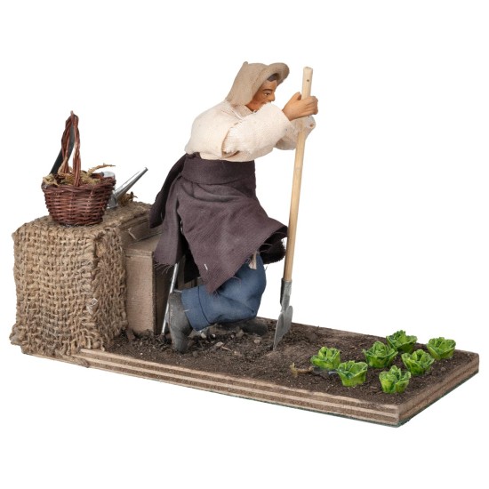 Man hoeing series 12 cm in motion for Mondo Nativity scene