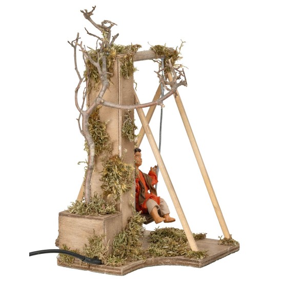 Child on swing series 12 cm in motion for Mondo nativity scene