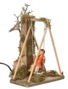 Bambino su altalena serie 12 cm in movimento per presepe Mondo