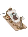 Hombre que duerme en hamaca serie 12 cm en movimiento para pesebre