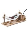 Man sleeping on hammock series 12 cm moving for nativity scene