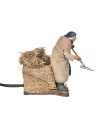 Agricoltore con rastrello serie 12 cm in movimento per presepe