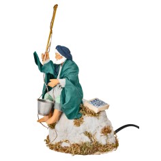 Fisherman on rock series 14 cm with movement for Mondo nativity scene 2