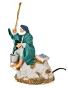 Pescador en roca serie 14 cm en movimiento para belén Mundo
