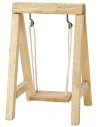 Altalena in legno cm 7x7,5x11 h per presepe Mondo Presepi