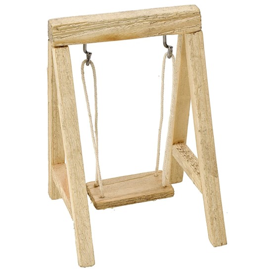 Columpio de madera cm 7x7,5x11 h para belén Mundo Belén