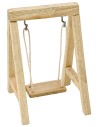 Altalena in legno cm 7x7,5x11 h per presepe Mondo Presepi