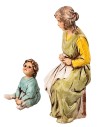 Woman mending with child 10 cm series Landi Moranduzzo
