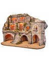 Presepe Pasquale illuminato con grotte e sepolcro cm 73x45x55 h