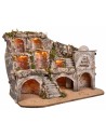 Illuminated Easter Nativity Scene with Caves and Tomb cm 73x45x55 h