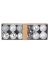 Set de 12 bolas plateadas ø 6 cm para árbol de Navidad para pesebre