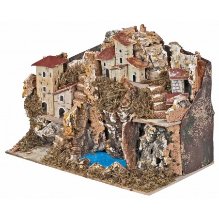 Landscape with pond cm 28x15x20 h for nativity scene Mondo Presepi