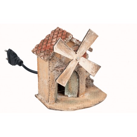 Working windmill cm 11.5x8.5x12.5 h for Mondo nativity scene