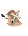Mulino a vento funzionante cm 11,5x8,5x12,5 h per presepe Mondo