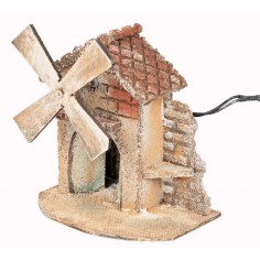 Working windmill cm 11.5x8.5x12.5 h for Mondo nativity scene 2