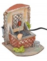 Fontana funzionante in sughero cm 10,5x16x15 h per presepe