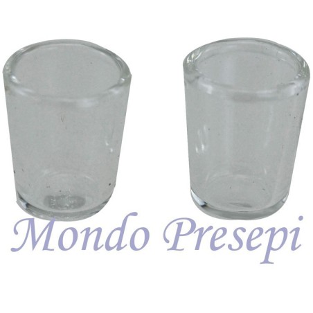 Juego de 2 vasos de vidrio 12x15 mm Mundo Pesebres